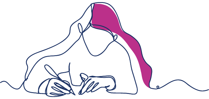 ACADEMIC_GH-woman-girl-writing Academic Line Art